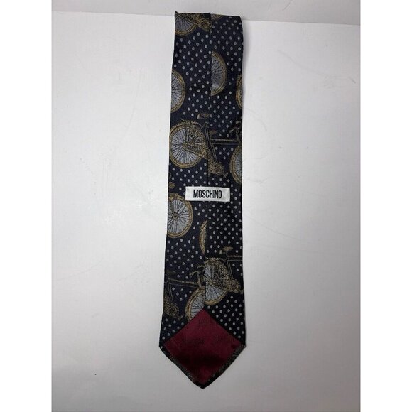 Moschino Silk Bicycle Neck Tie - Picture 9 of 9